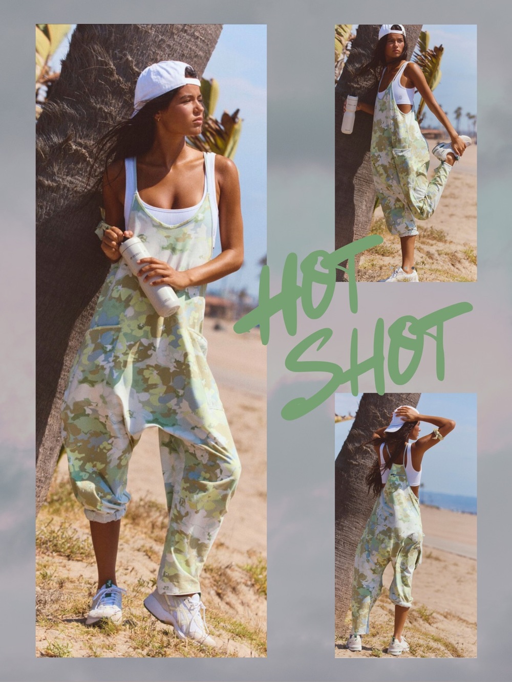 FP Movement Hot Shot Printed Onesie in Camo Floral Sage Combo